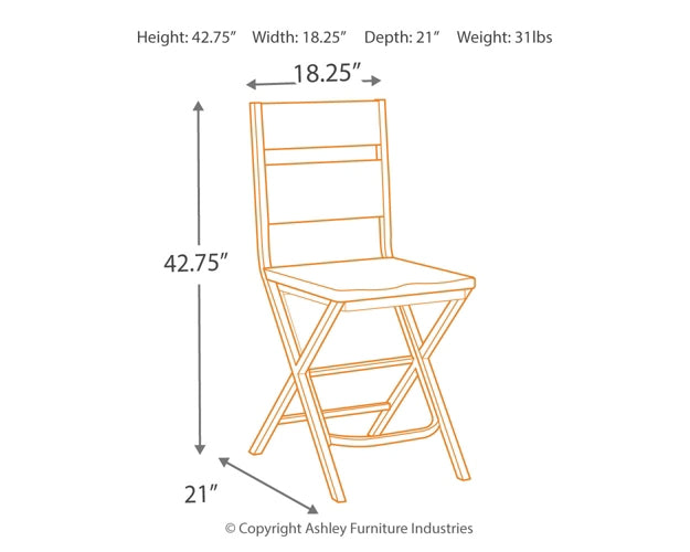 Kavara Counter Height Dining Table and 6 Barstools