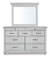 Kanwyn Queen Panel Bed with Mirrored Dresser, Chest and 2 Nightstands